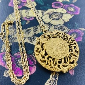 Vintage Venus & Cupid Victorian Pocket Watch Style Pendant